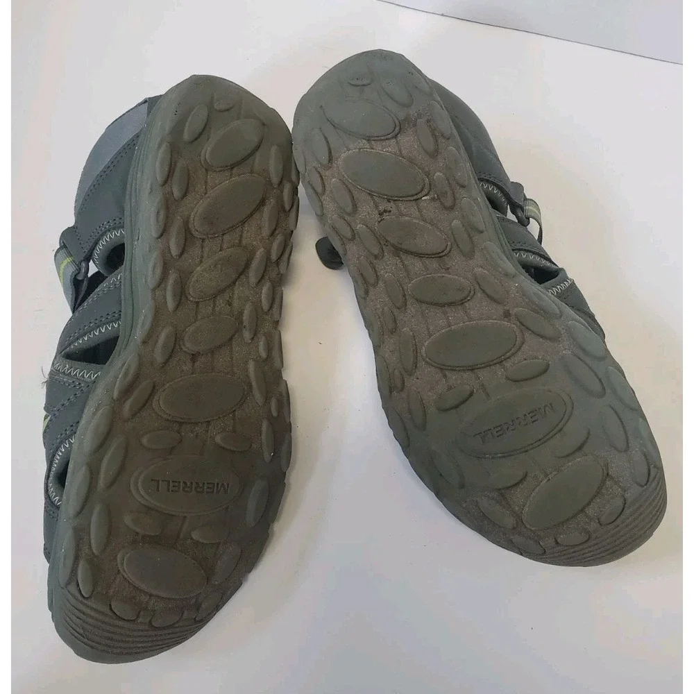Merrell Hydro 2 Hiker Closed Toe Sandals Gray Green Water Shoes Big Kids Size 6M